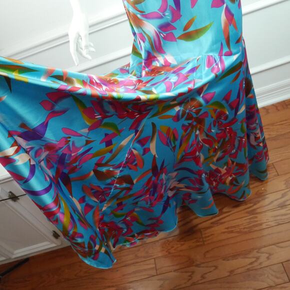 Vintage Cache Size 4 Gown Formal Maxi Dress Silk Y2K Fairy Hoco Glam Baddie Prom - Picture 5 of 16